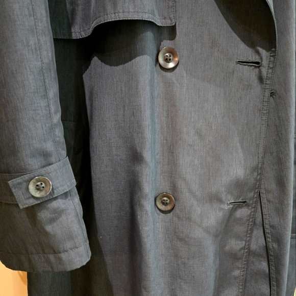 London Fog Double Breasted Navy Trench Coat Women's 18 Regular - Picture 6 of 7